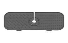 ideal standart 57855210125509780184975 Elastik Musluk Mat Su Tutucu Düzenleyici Silikon Kaydırmaz Mutfak Banyo Lavabo Tezgah Üstü Matı Açık Bej