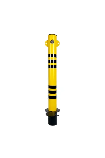İlgi Trafik AYB-01 Kilitli Otopark Direği Çıkan Tip Ankrajlı, Park Bariyeri 70 Cm 70Mm 1 Adet