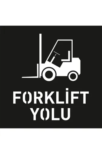 İlgi Trafik FY-1-5050 Forklift Yolu Şablonu Üretimi Forklift Yolu Boyama Şablonu Sembolü İmalat 50X50 Cm
