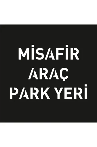 İlgi Trafik MA-1-100CM Misafir Araç Park Yeri Şablonu Misafir Otopark Boyama Şablonu Sembolü 100X100 Cm