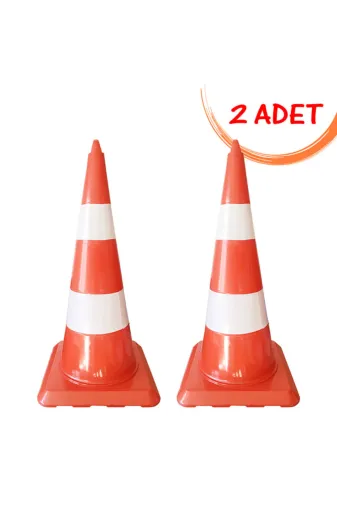 İlgi Trafik UT 5011-2 ADET Plastik Yol Dubası 75 Cm Trafik Konisi Duba Trafik Koni Otopark Dubası (2 Adet)