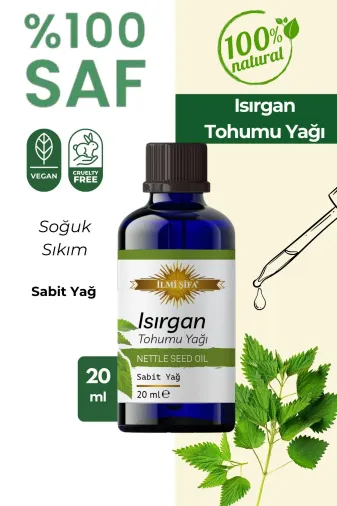 İLMİ ŞİFA Isırgan Tohumu Yağı 20 Ml Soğuk Sıkım %100 Isırgan Tohumu Yağı