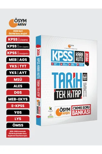İnformal Yayınları 9786056565366 2026 Kpss Kara Kutu Tarih Tek Kitap Ösym Arşiv Çıkmış Soru Bankası Konu Özetli Dijital Çözümlü