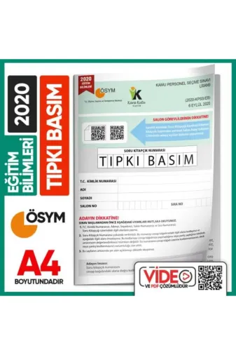 İnformal Yayınları EGITIMTIPKI2020 2020 Kpss Eğitim Bilimleri Ösym Tıpkı Basım Çıkmış Soru Kitapçığı Dijital Çözümlü Türkiye Geneli
