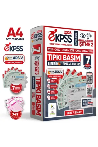 İnformal Yayınları EKPSSortGORMEİSİTME2dnmPKT 2026 Ekpss Ortaöğretim Genel Görme İşitme-2 Ösym Çıkmış Soru Tıpkı Basım 7Li Kitapçık Deneme Paketi