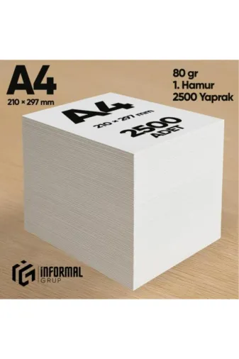 İnformal Yayınları İnfocopyA4-FOTO2500 İnformal Fotokopi Kağıdı Premium Kalite A4 80 Gr 2500 Yaprak 1. Hamur