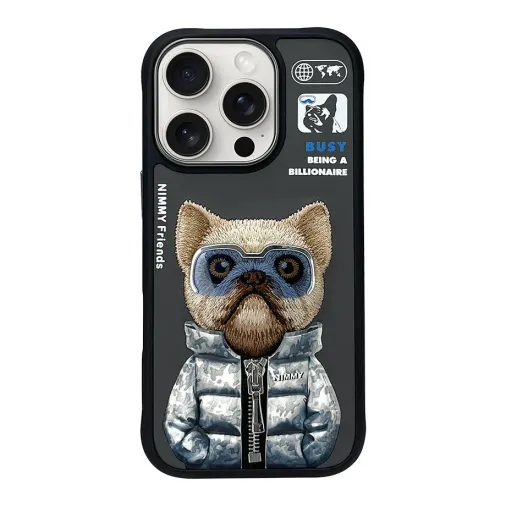 iPhone 15 Pro Max Resmi Nakışlı Ceket Serisi Arka Kapak Köpek