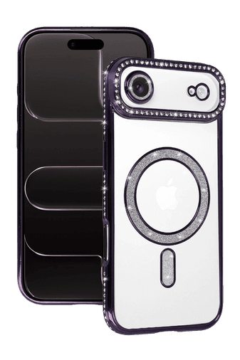 iPhone 17 Air Joke Simli Magneticsafe Kılıf - Derin Mor