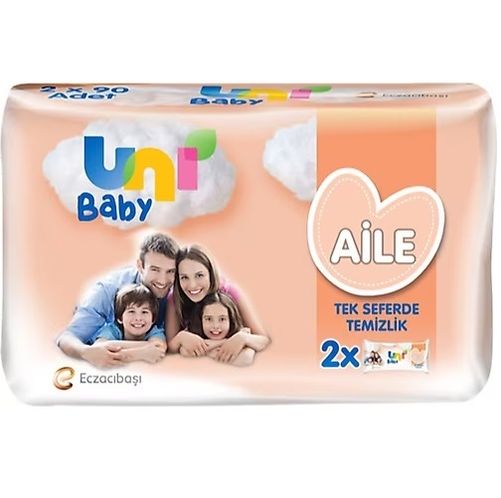 Islak Havlu Mendil 90 Yaprak Aile (2 Li PK) 180 Yaprak Plastik Kapaklı