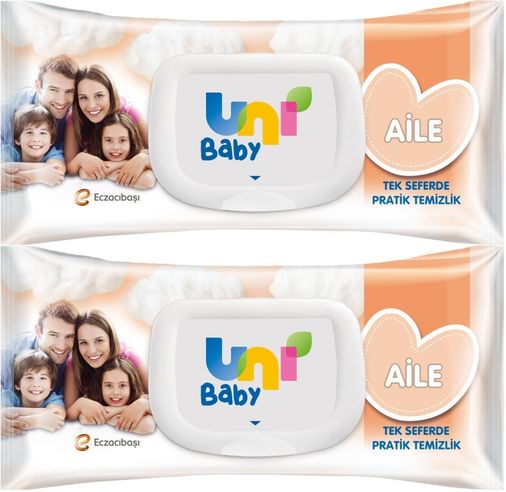Islak Havlu Mendil 90 Yaprak Aile (2 Li Set) 180 Yaprak Plastik Kapaklı