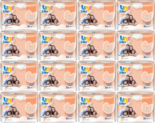 Islak Havlu Mendil Aile 52 Yaprak (48 Li Set) 2496 Yaprak (16PK*3)