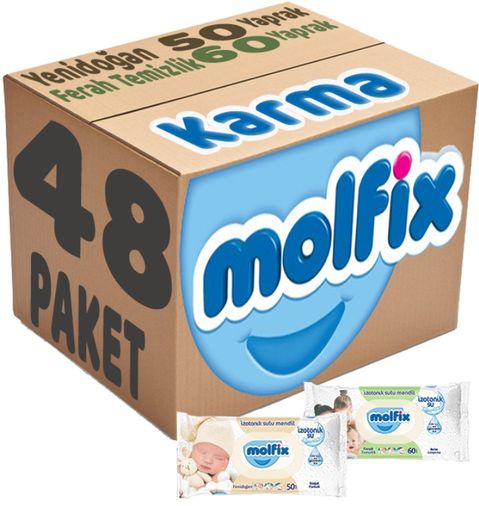 Islak Havlu Mendil İzotonik Karma 48 Li Set (Yeni Doğan-Ferah Temizlik)