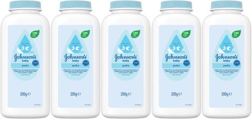 Johnsons Baby Bebek Pudrası 200GR Klasik (%99 Doğal) (5 Li Set)