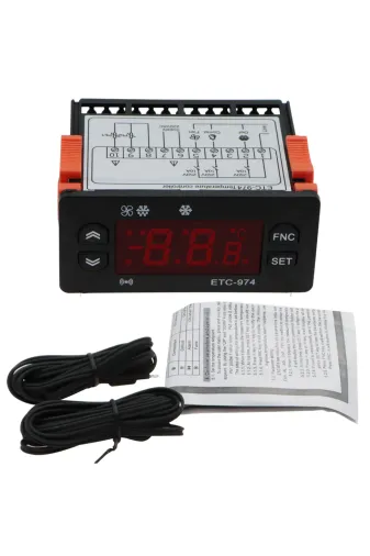 JUANJUAN 3072172673611632 Etc-974 Sıcaklık Kontrol Cihazı Buzdolabı Buz Çözme Isıtma Kontrol Termoregülatörü Çift ...