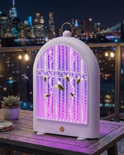 just cheap store 123627108 10W Güçlü Uv Sivrisinek Öldürücü Lamba Askılı Ve Masaüstü Kullanım Açık Gri
