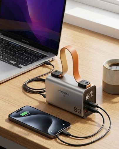 just cheap store 25DYMUCZZZ100WPOWER 50000 Mah Powerbank Süper Hızlı Şarj Led Dijital Göstergeli Taşınabilir Şarj Cihazı Antrasit Melanj