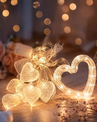 just cheap store 25DYMUCZZZKALPŞEKLİNDELED-4 Led Kalp Neon Lamba Dekoratif Romantik Gece Ve Ortam Işığı Açık Mavi