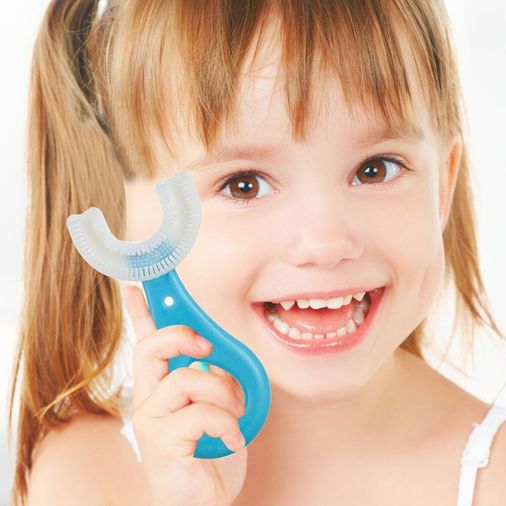 just cheap store 47411538030 U Tipi Bebek Ağız Bakım Ve Diş Fırçası Açık Mavi