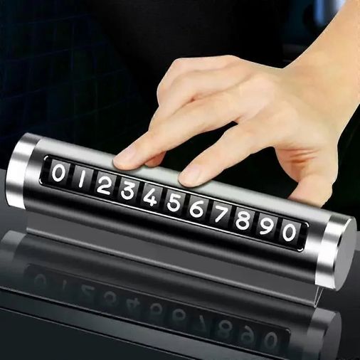 just cheap store 474189GTA16488 Telefon Numarası Plaka Silindiri Ayarı Renkli Metal Alüminyum Araba Geçici Park Kartı Evrensel Moda Oto Aksesuarları 4741