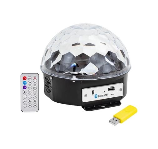 just cheap store 47419861910 Usb-Bluetooth Destekli Kumandalı Hoparlörlü Yarım Dünya Küre Disko Topu Gümüş