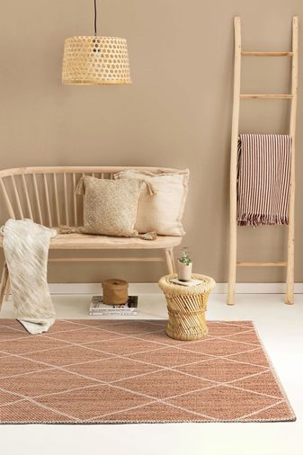 JZ07 White Doğal Jüt Kilim