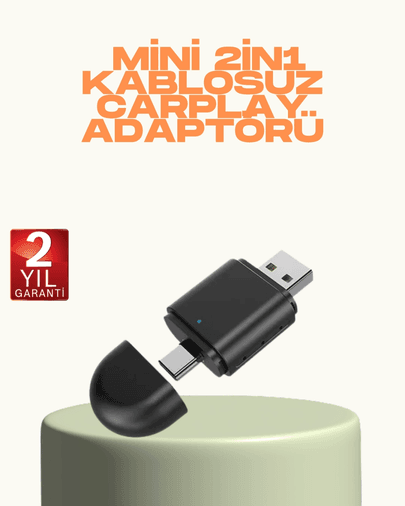 Kablosuz Carplay Ve Android Auto Adaptörü – Usb-a &amp; Type-c Girişli Akıllı Dönüştürücü