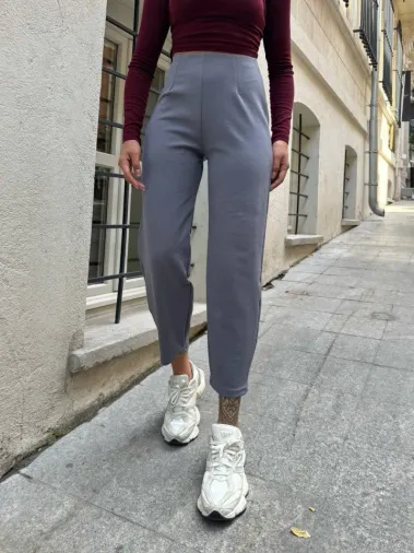 Kadın Krep Kumaş Balon Pantolon