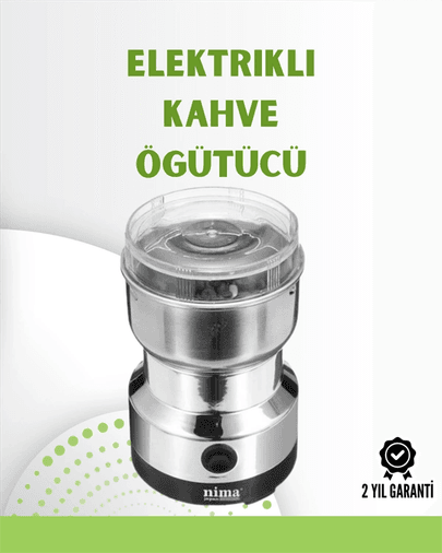 Kahve Ve Baharat Değirmeni | Kompakt, Hafif, Hızlı Öğütme, Şeffaf Kapaklı, Kolay Kullanım