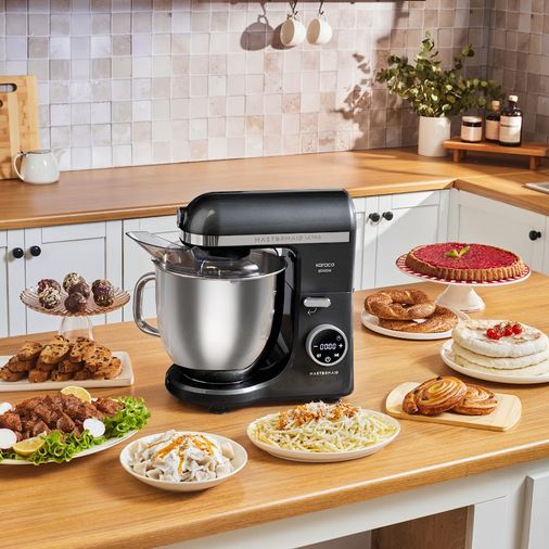 Karaca fıjıffbf Mastermaid Chef Ultra D2000W Dijital Ekranlı Hamur Yoğurma Makinesi Matte Black 7L