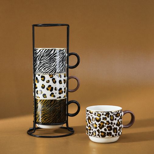 Karaca fuygtujtu Leobra 5 Parça Standlı Çay Fincanı Seti 160 Ml