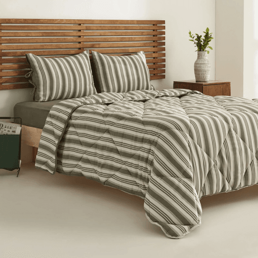 Karaca ŞLŞHJJŞKŞK Barlet Tek Kişilik Comfort Set/uyku Seti Çizgili Yeşil