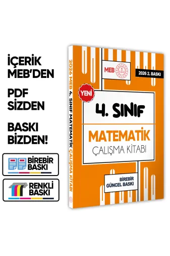 Karakutu Yayınları Meb4sınıfMatematikÇALIŞKİTABI 2026 Meb Ödm İlkokul 4.sınıf Matematik Çalışma Kitabı Alıştırmalı Soru Bankası Baski Ücreti