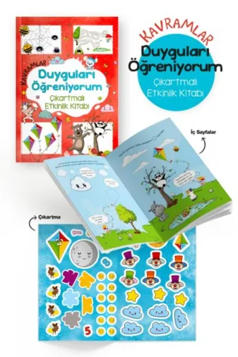 Karatay Yayınları SDKT-9786258726060 Kavramlar Duyguları Öğreniyorum Çıkartmalı Etkinlik Kitabı 3 Yaş
