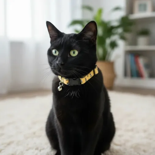 Kedi Boyun Tasması Arı Desenli Standart