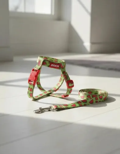 Kedi Göğüs Tasması Karpuz Desenli