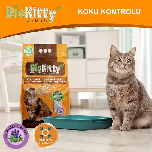 kedikumu Biokitty Lavanta Kokulu İnce Taneli Kedi Kumu 5 Lt