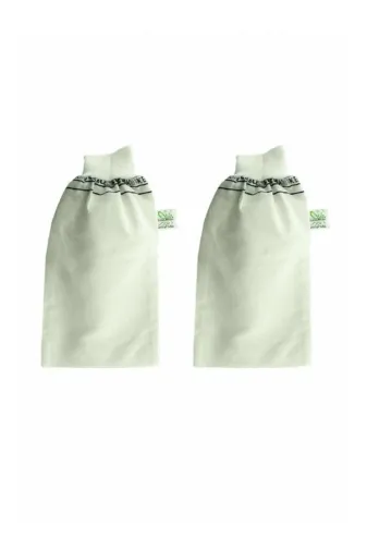 Kelebek Kese TYB492845113D220630032619 2 Adet Beyaz Banyo Hamam Kesesi Lastikli 25X17 Cm