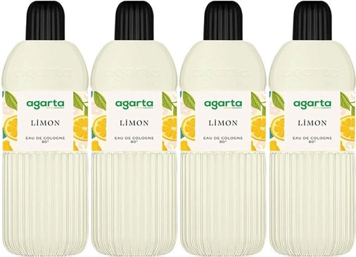 Kolonya 400 ML Limon 80 Derece Pet Şişe (4 Lü Set)