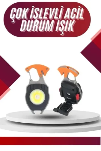 Kompakt 7 Modlu Mini Led Lamba Usb Şarjlı Anahtarlık