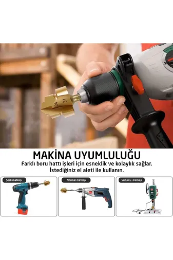 Kontakt Bits Saplı Pprc Pvc Plastik Boru Genişletme Havşa Seti 3 Parça