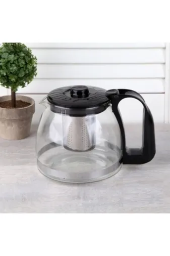 KRD CD900ML Çelik Süzgeçli Cam Demlik 900 Ml