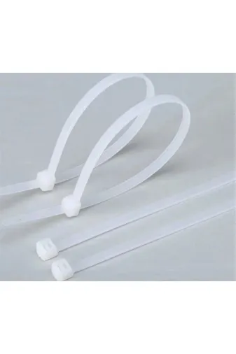 KSP tygji (100 Adet) 20Cm X 4,8 Mm Plastik Cırt Kelepçe Beyaz-Saydam Kablo Bağ