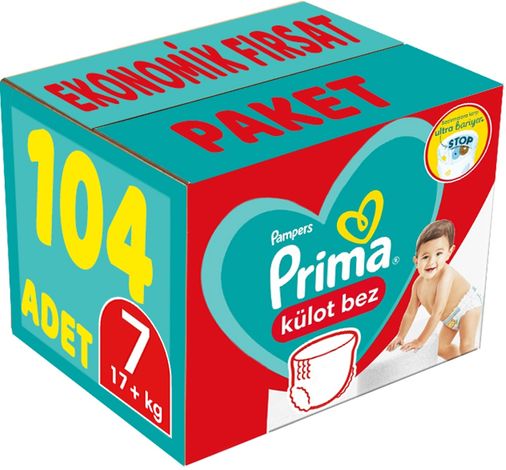 Külot Bebek Bezi Beden:7 (17+Kg) XXL 104 Adet Ekonomik Fırsat Pk