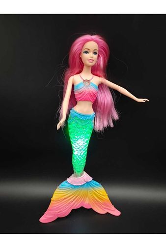 Latest w03HXdbyKR Işıklı Sesli Gökkuşağı Deniz Kızı Oyuncak Model Bebek