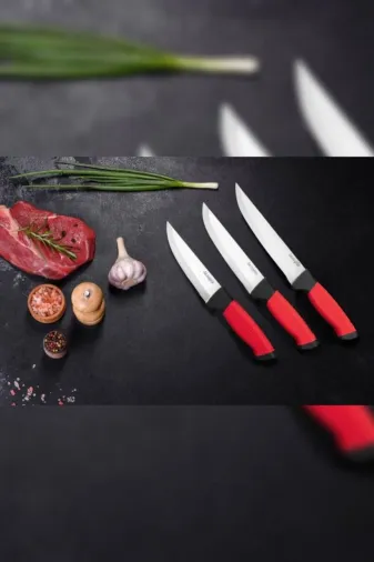 Lazoğlu 3 LÜ MUTFAK BIÇAĞI Red Master 3Lü Mutfak Bıçağı