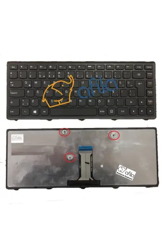 LENOVO NK-KR30387S.Y,X,.1 Flex 14 T5E1-Tur, G400S, S410P, Z410 Notebook Klavyesi - (Siyah Tr)
