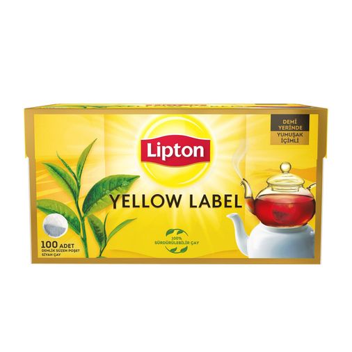 lipton95625 Lipton Yellow Label 100'lü Demlik Poşet Çay