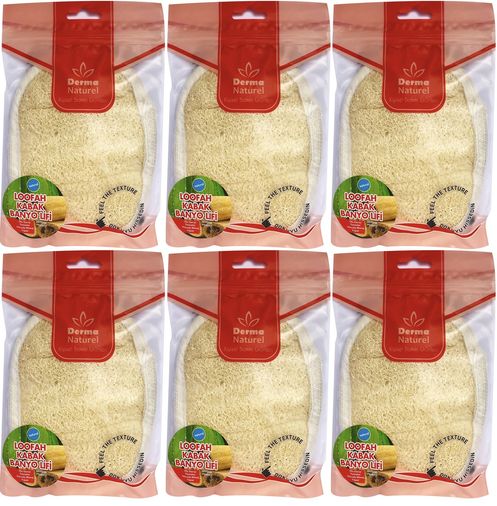 Loofah Kabak Banyo ve Yüz Lifi (15*24CM) MS-10 (6 Lı Set)