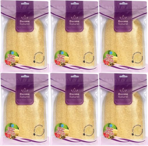 Loofah Kabak Havlu Banyo Eldiveni (15*24CM) MS-11 (6 Lı Set)