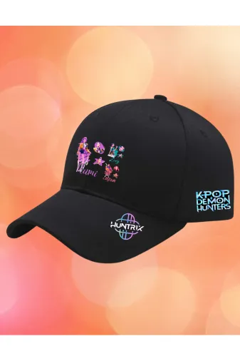 lovver hunhunhntrx4 Kpop Demon Hunterix Pamuklu Premium Baskı Özel Tasarım Şapka-Hat ()